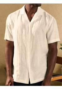 Sinsay - Lniana koszula - biały. Kolor: biały. Materiał: len