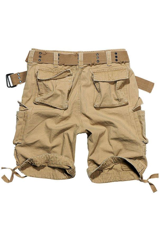 Szorty bushcraft męskie Brandit M65 Savage z Paskiem Vintage Beżowe. Kolor: beżowy. Długość: krótkie. Sezon: lato