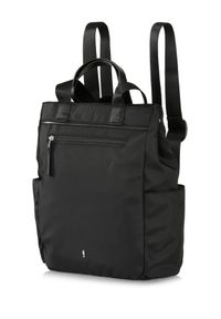 Ochnik - Czarna torebka - plecak. Kolor: czarny. Materiał: skórzane. Rodzaj torebki: na ramię #5
