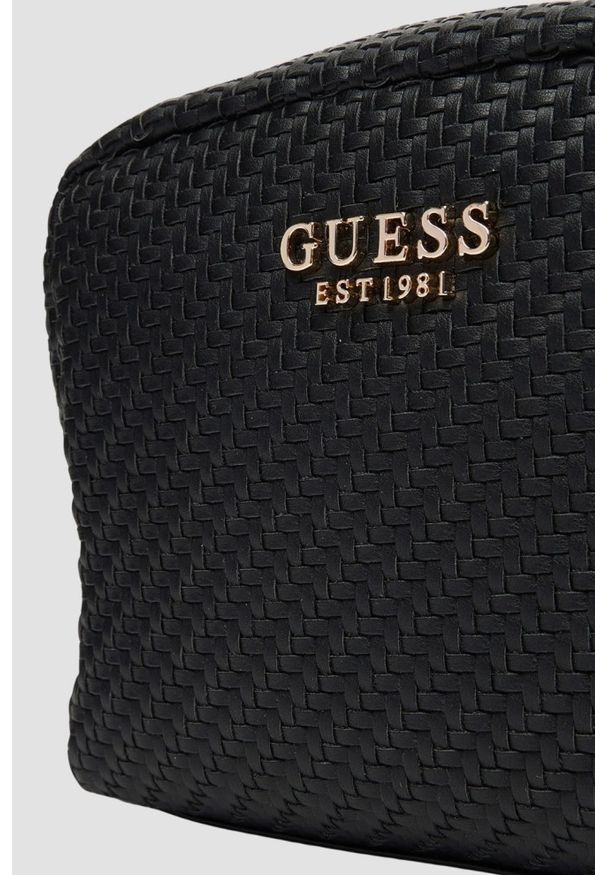 Guess - GUESS Czarna damska torebka Mirema. Kolor: czarny. Materiał: skórzane