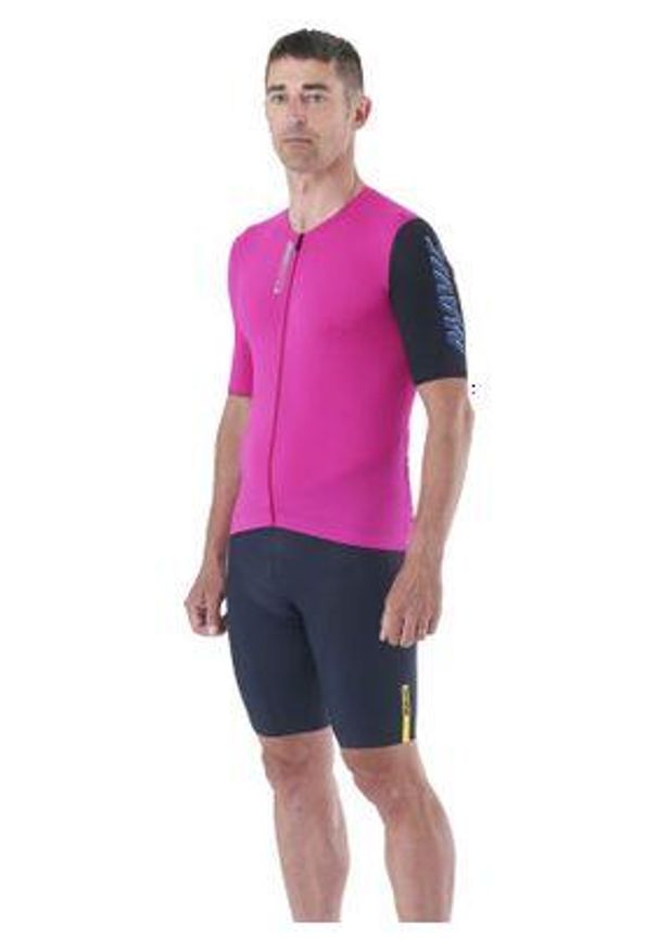 MAVIC - Koszulka Mavic Essential. Kolor: wielokolorowy, niebieski, różowy. Sport: kolarstwo
