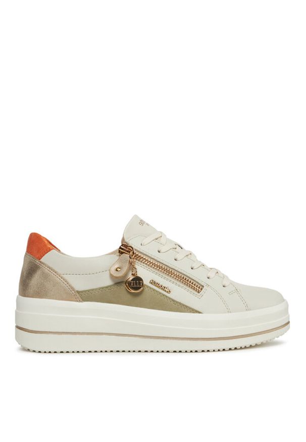 Remonte Sneakersy D1C01-81 Biały. Kolor: biały. Materiał: skóra