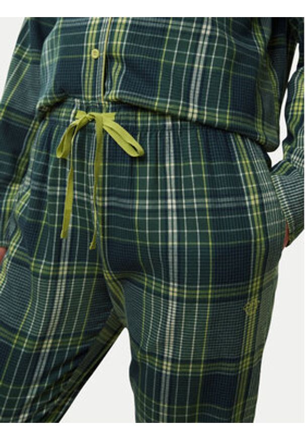 Triumph Piżama Boyfriend PW X Checks 10216554 Zielony Relaxed Fit. Kolor: zielony. Materiał: bawełna