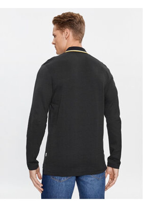Jack & Jones Polo 12174038 Czarny Regular Fit. Typ kołnierza: polo. Kolor: czarny. Materiał: bawełna, syntetyk