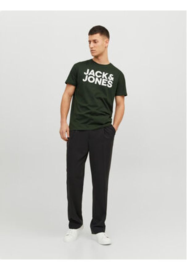 Jack & Jones - Jack&Jones T-Shirt Corp 12151955 Zielony Standard Fit. Kolor: zielony. Materiał: bawełna