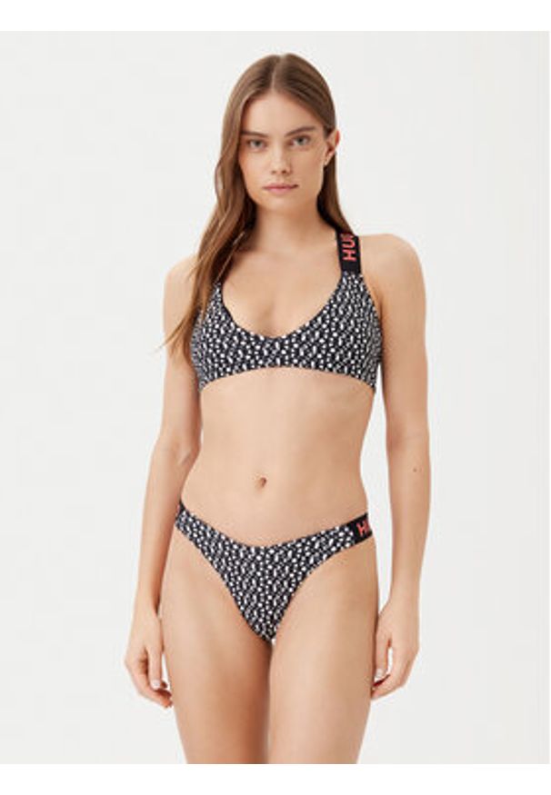 Hugo - HUGO Dół od bikini Monogram 50534946 Czarny. Kolor: czarny. Materiał: syntetyk