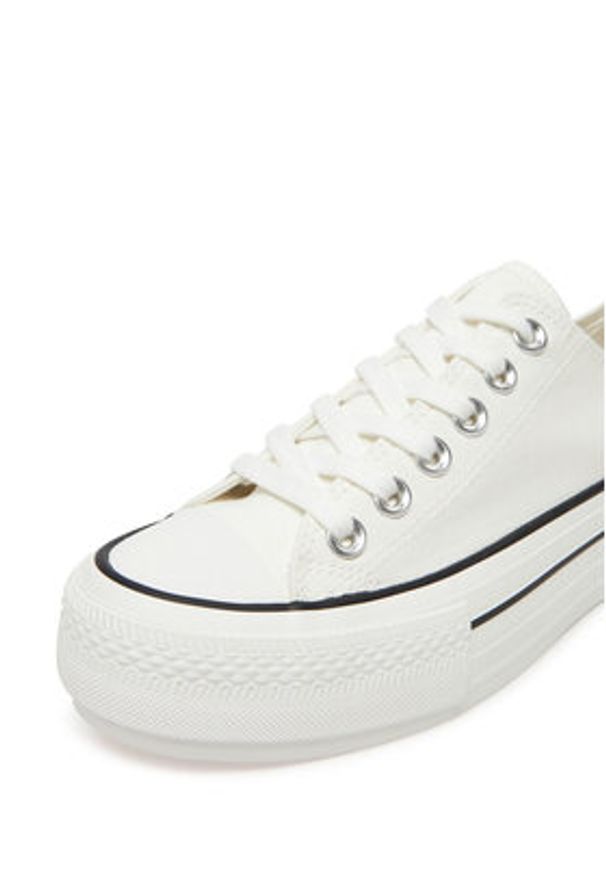 DeeZee Trampki SH-066 Biały. Kolor: biały. Materiał: materiał