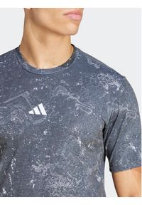 Adidas - adidas Koszulka techniczna Power Workout IK9685 Szary Slim Fit. Kolor: szary. Materiał: syntetyk
