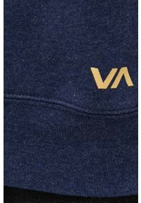 RVCA Bluza męska kolor granatowy z kapturem z nadrukiem. Typ kołnierza: kaptur. Kolor: niebieski. Wzór: nadruk #2