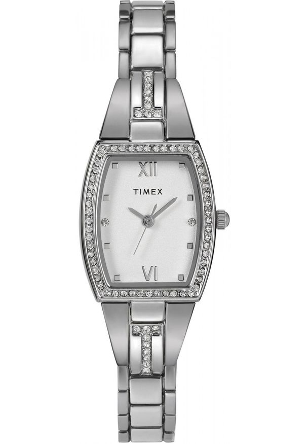 Zegarek damski Timex TW2W95600 CYRKONIE srebrny. Kolor: srebrny