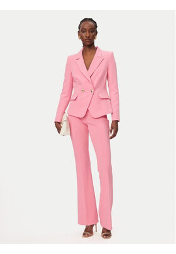 Rinascimento Marynarka CFC0128643003 Różowy Regular Fit. Kolor: różowy. Materiał: syntetyk