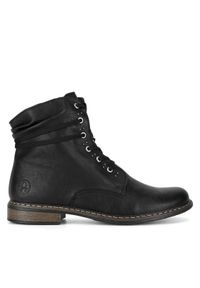 Rieker Botki 71218-00 Czarny. Kolor: czarny. Materiał: materiał