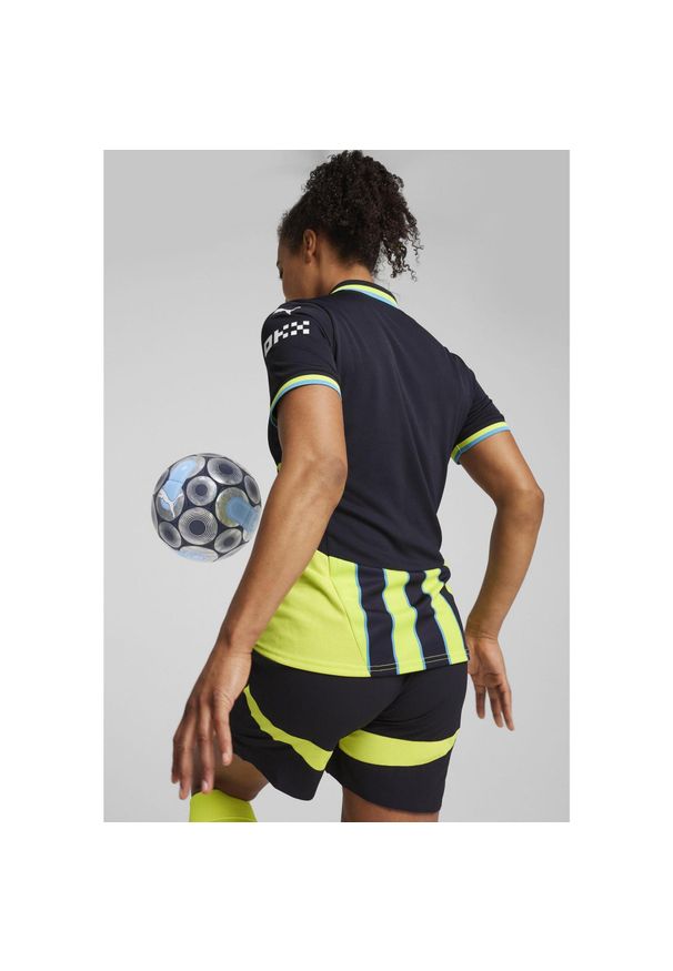 Puma - Damska koszulka wyjazdowa Manchester City 24/25 PUMA New Navy Yellow Glow Blue. Kolor: żółty, wielokolorowy, niebieski