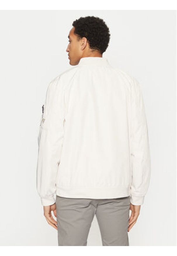 Guess Kurtka bomber M5RL02 WGU82 Écru Regular Fit. Materiał: syntetyk
