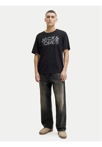 Jack & Jones T-Shirt Ejeff Logo 12288536 Czarny Regular Fit. Kolor: czarny. Materiał: bawełna #2