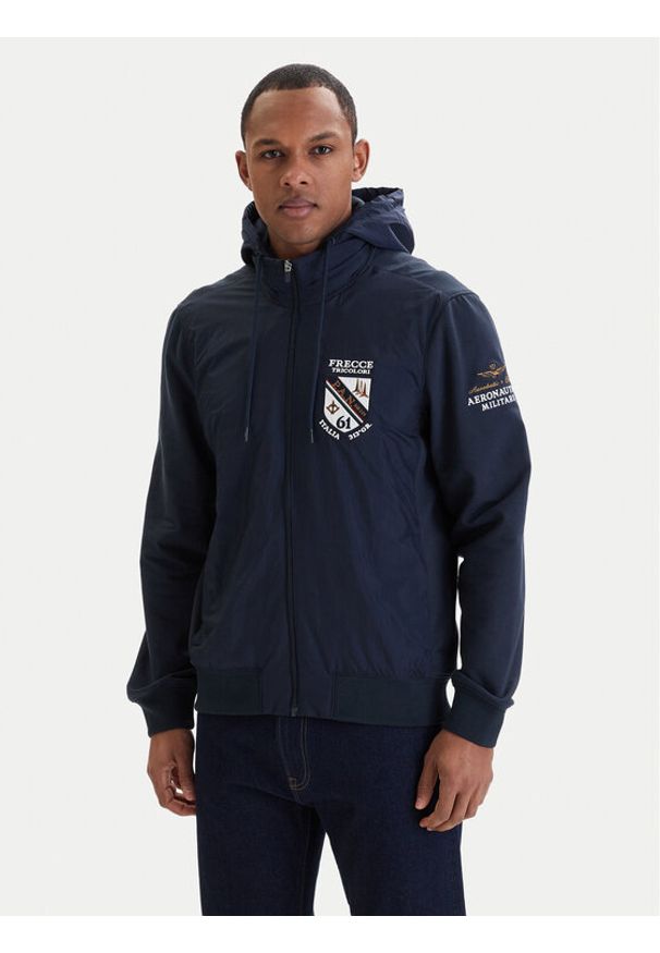 Aeronautica Militare Kurtka przejściowa 261AF0520UF00674 Granatowy Regular Fit. Kolor: niebieski. Materiał: syntetyk