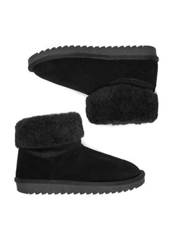 DeeZee Śniegowce DZ-73 BLACK Czarny. Kolor: czarny. Materiał: materiał