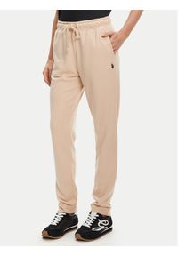 U.S. Polo Assn. Spodnie dresowe WUP1513 Beżowy Regular Fit. Kolor: beżowy. Materiał: bawełna