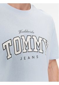 Tommy Jeans T-Shirt Varsity DM0DM18287 Błękitny Regular Fit. Kolor: niebieski. Materiał: bawełna #3