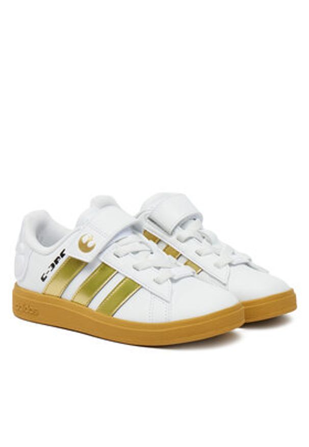 Adidas - adidas Sneakersy Star Wars Grand Court 2.0 IH1135 Biały. Kolor: biały. Materiał: skóra. Wzór: motyw z bajki