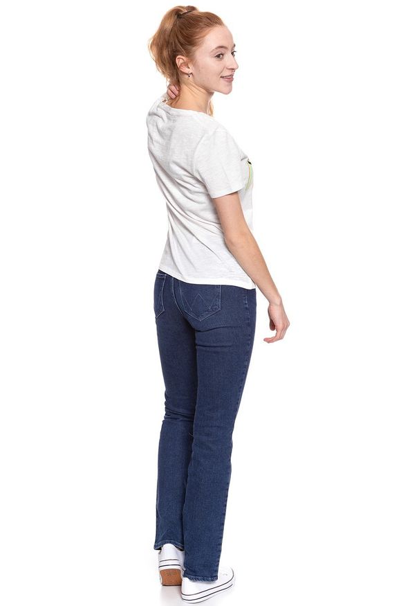 Wrangler - WRANGLER T SHIRT DAMSKI GRAPHIC TEE OFFWHITE W702RG902 112130900. Wzór: nadruk