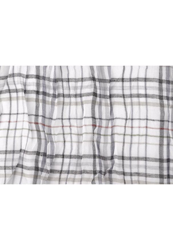 V. Fraas - Lekki (Przejściowy) Szalik - Fraas - Biel i Popiel w Drobną Kratkę. Materiał: akryl, poliester, bawełna, wiskoza. Wzór: kratka. Sezon: lato. Styl: klasyczny, elegancki
