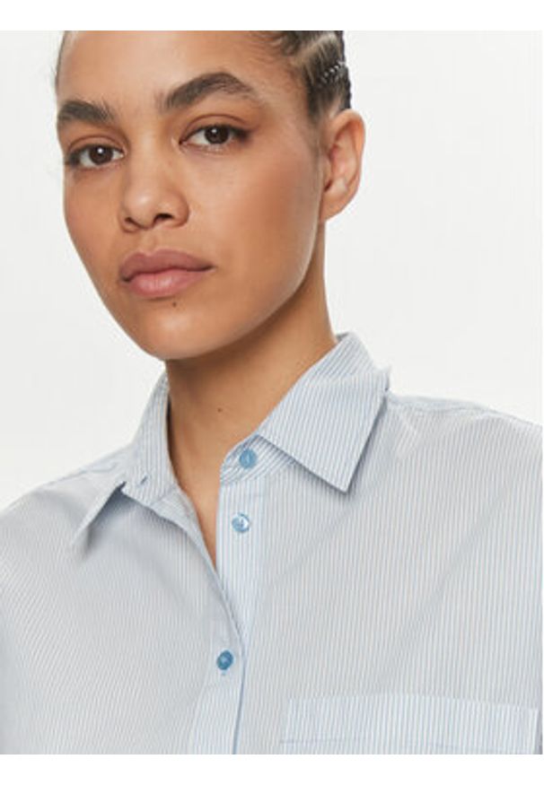 Calvin Klein Jeans Koszula J20J222614 Niebieski Cropped Fit. Kolor: niebieski. Materiał: bawełna