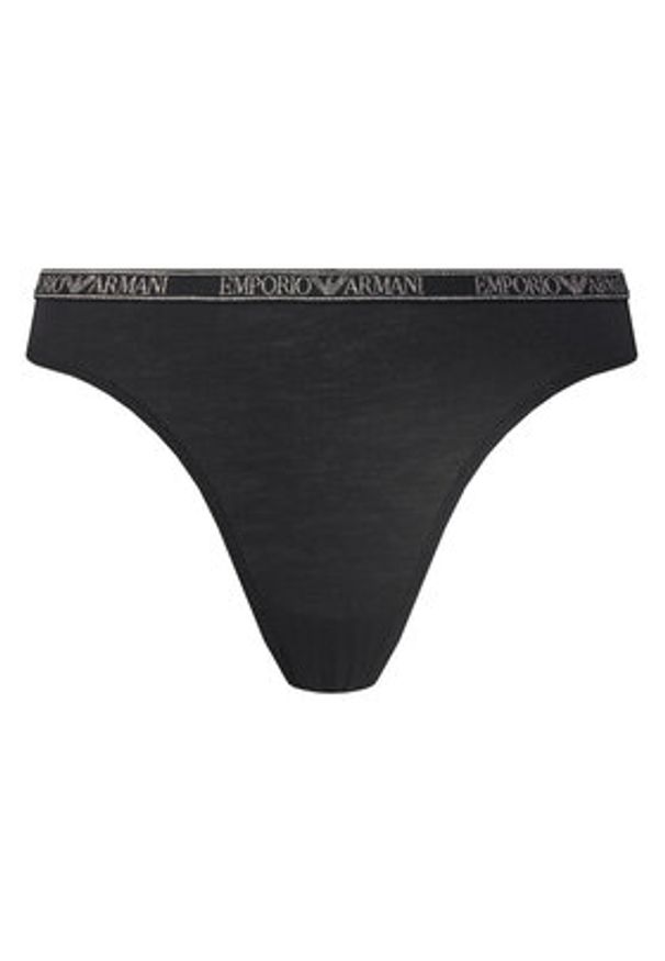 Emporio Armani Underwear Komplet 2 par stringów EW000402 AF10889 MC005 Czarny. Kolor: czarny. Materiał: wiskoza