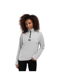 SIROKO - Damska bluza z cienkiego polaru Sporty zimowe Siroko Limestone-W. Kolor: szary. Materiał: polar. Sezon: zima #1