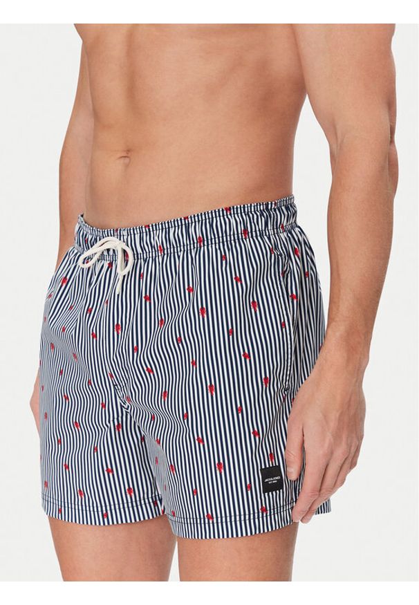 Jack & Jones - Jack&Jones Szorty kąpielowe Maui 12272933 Granatowy Regular Fit. Kolor: niebieski. Materiał: syntetyk