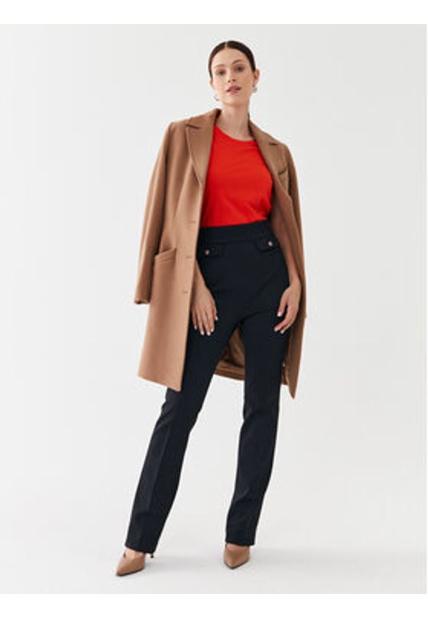 BOSS - Boss Spodnie materiałowe Tubeka 50500030 Czarny Slim Fit. Kolor: czarny. Materiał: bawełna, materiał, syntetyk