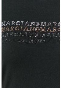 Marciano Guess T-shirt damski kolor czarny. Kolor: czarny. Materiał: dzianina. Wzór: aplikacja #3
