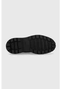 G-Star RAW - G-Star Raw botki skórzane Blake Hgh damskie kolor czarny na platformie. Nosek buta: okrągły. Zapięcie: sznurówki. Kolor: czarny. Materiał: skóra. Obcas: na platformie #4