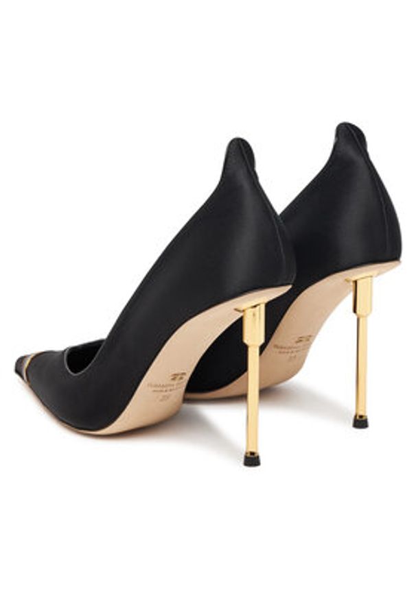 Elisabetta Franchi Szpilki SA-12L-56E2- V640 Czarny. Kolor: czarny. Materiał: materiał. Obcas: na szpilce
