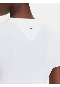 Tommy Jeans T-Shirt Script Label DW0DW21402 Biały Slim Fit. Kolor: biały. Materiał: bawełna #5