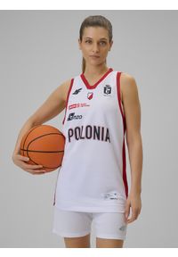 4f - 4F Koszulka meczowa replika domowa z sezonu 2025/26 damska 4F x Polonia Warszawa - biała L. Kolor: biały. Materiał: dzianina. Wzór: nadruk. Sport: fitness #1