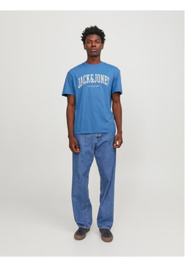 Jack & Jones - Jack&Jones T-Shirt Josh 12236514 Niebieski Relaxed Fit. Kolor: niebieski. Materiał: bawełna