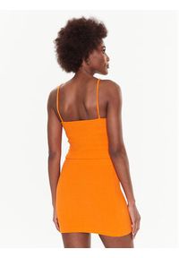 Calvin Klein Jeans Top J20J221011 Pomarańczowy Slim Fit. Kolor: pomarańczowy. Materiał: syntetyk #2