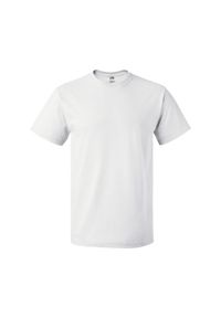 FRUIT OF THE LOOM - Ciężka Bawełniana Koszulka Unisex Dla Dorosłych. Kolor: biały. Materiał: bawełna