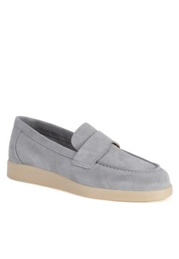 Gino Rossi Mokasyny ELIA-E25-26281 Szary. Kolor: szary. Materiał: skóra, zamsz