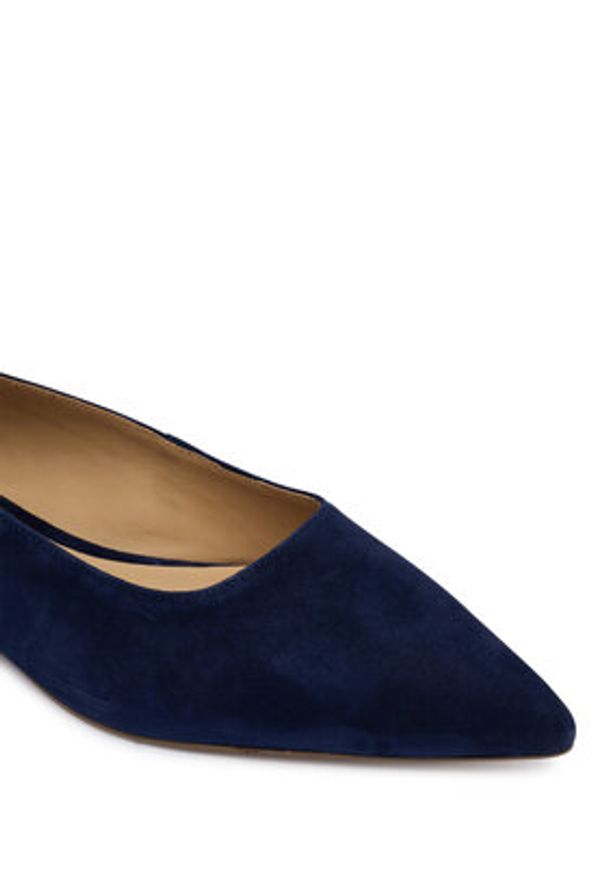 Lauren Ralph Lauren - LAUREN RALPH LAUREN Baleriny 802871265006 Granatowy. Kolor: niebieski. Materiał: skóra, zamsz