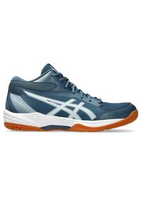 Buty siatkarskie męskie Asics Gel-task Mt 4. Kolor: biały, niebieski, wielokolorowy. Materiał: materiał, syntetyk. Szerokość cholewki: normalna. Sport: siatkówka