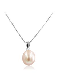 Braccatta - AIKO ROSSO 55 Srebrny naszyjnik z naturalną różową perłą. Materiał: srebrne. Kolor: różowy, srebrny, wielokolorowy. Kamień szlachetny: perła #1