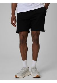 4f - 4F Spodenki dresowe męskie - czarne L. Kolor: czarny. Materiał: dresówka. Sezon: lato #2