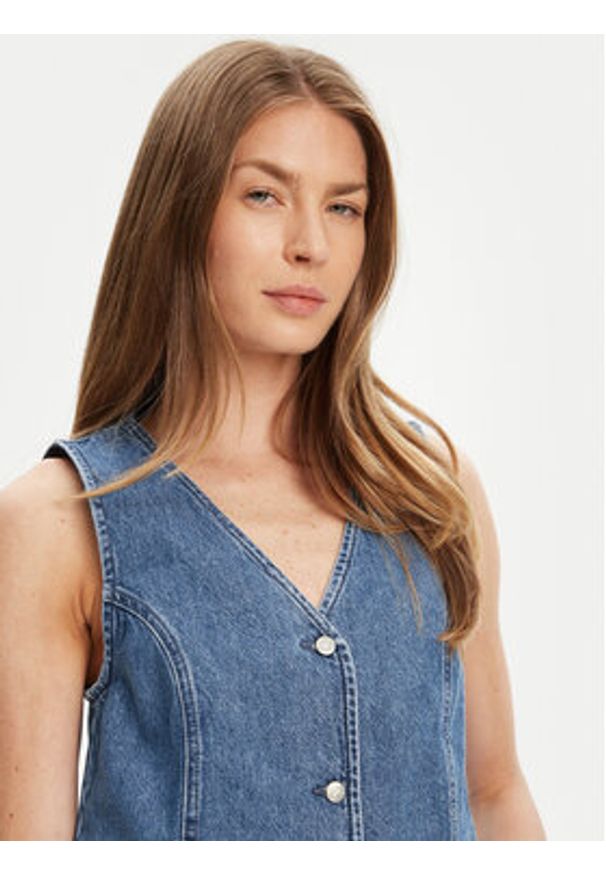 Mustang Kamizelka Tull 1016221 Niebieski Regular Fit. Kolor: niebieski. Materiał: bawełna