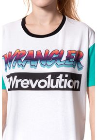 Wrangler - WRANGLER T SHIRT DAMSKI WREVOLUTION TEE WHITE W7386GH12. Wzór: nadruk #4