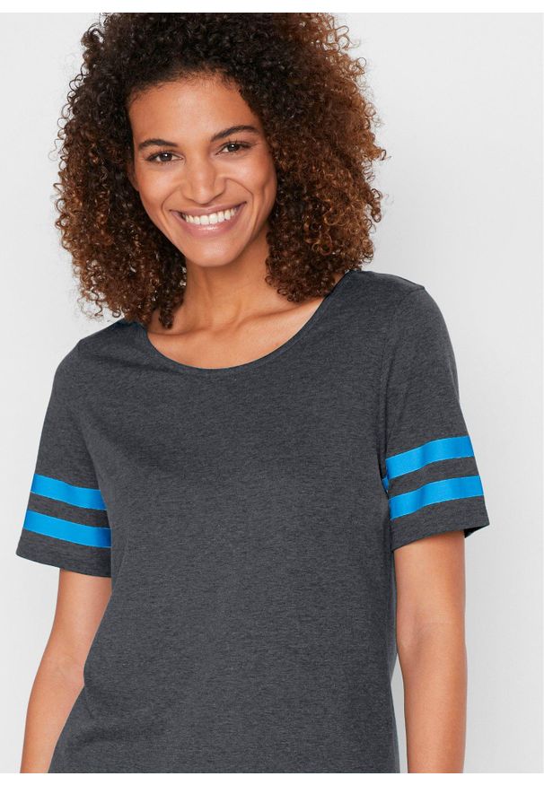 bonprix - Lekki sportowy T-shirt (2 szt.). Kolor: szary. Materiał: materiał. Długość rękawa: krótki rękaw. Długość: krótkie. Styl: sportowy