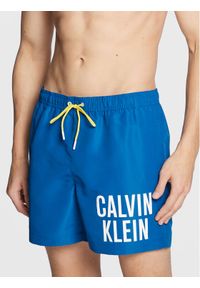 Calvin Klein Swimwear Szorty kąpielowe KM0KM00790 Niebieski Regular Fit. Kolor: niebieski. Materiał: syntetyk
