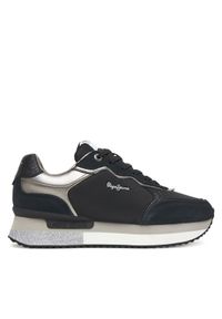 Pepe Jeans Sneakersy Rusper Glam W PLS600008 Czarny. Kolor: czarny. Materiał: materiał #1