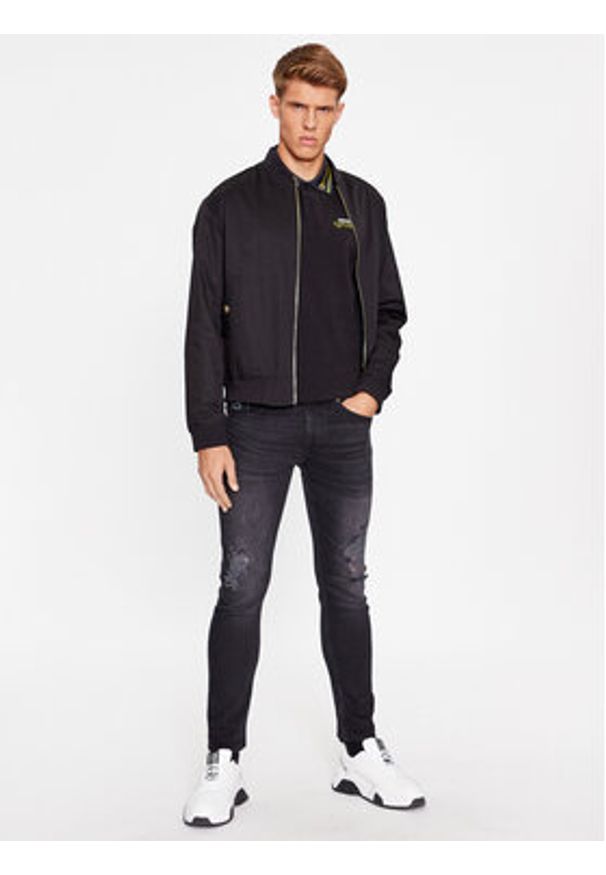 Versace Jeans Couture Kurtka bomber 75GAS415 Czarny Regular Fit. Kolor: czarny. Materiał: syntetyk, bawełna